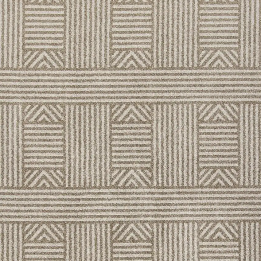 Beige Geometric Lines Uv Treated Area Rug Photo 4