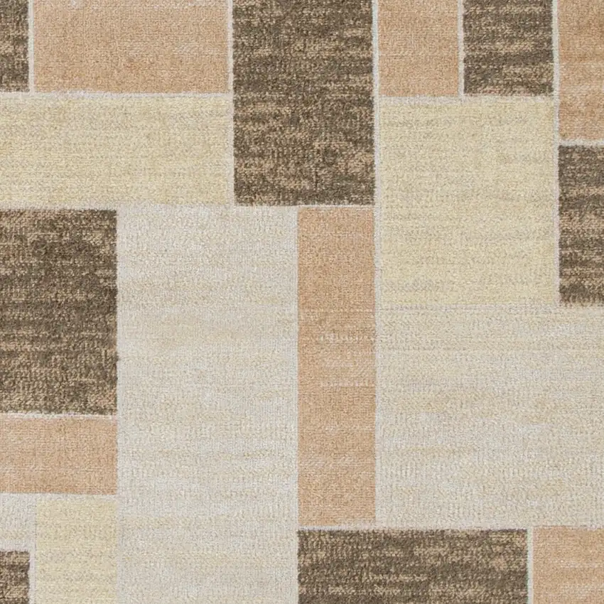 Beige Geometric Power Loom Area Rug Photo 7