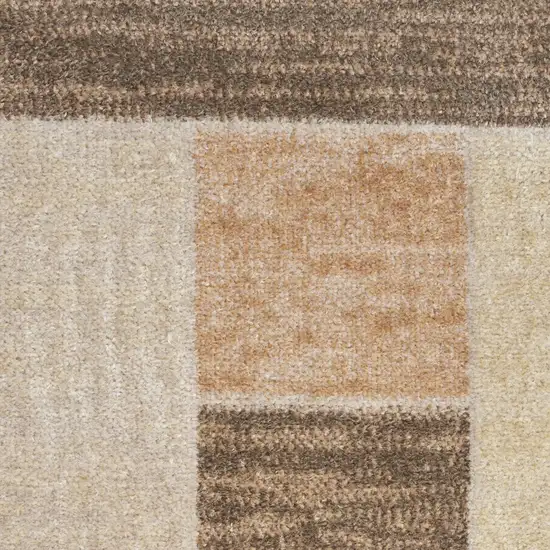 Beige Geometric Power Loom Area Rug Photo 2