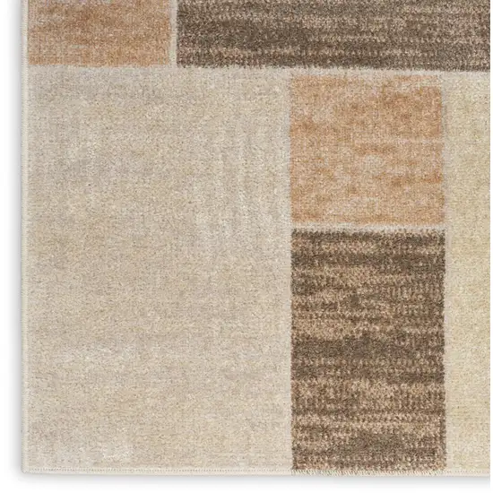 Beige Geometric Power Loom Area Rug Photo 9