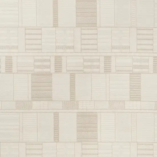 Beige Geometric Power Loom Area Rug Photo 3