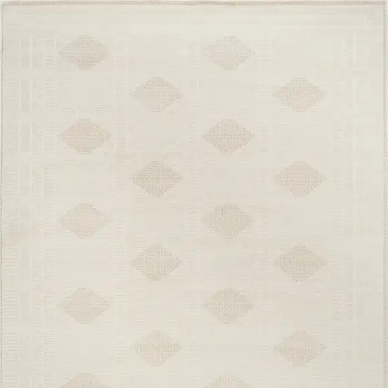 Beige Geometric Power Loom Area Rug Photo 9