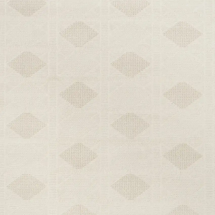 Beige Geometric Power Loom Area Rug Photo 8