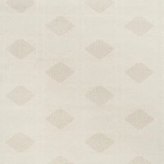 Beige Geometric Power Loom Area Rug Photo 8