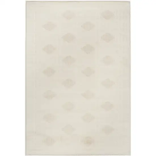 Beige Geometric Power Loom Area Rug Photo 4