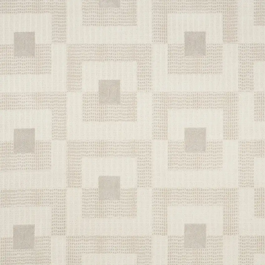 Beige Geometric Power Loom Area Rug Photo 7