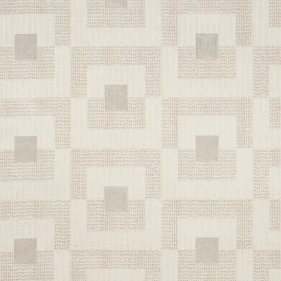 Beige Geometric Power Loom Area Rug Photo 7