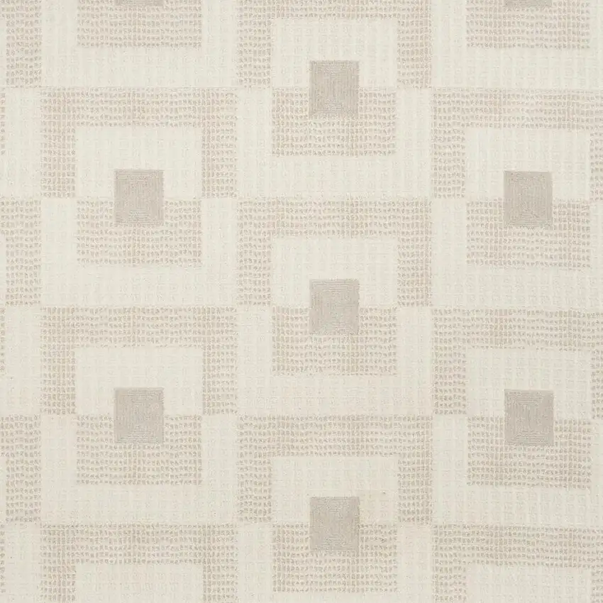 Beige Geometric Power Loom Area Rug Photo 3
