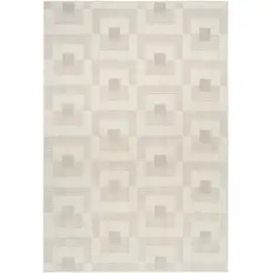 Photo of Beige Geometric Power Loom Area Rug
