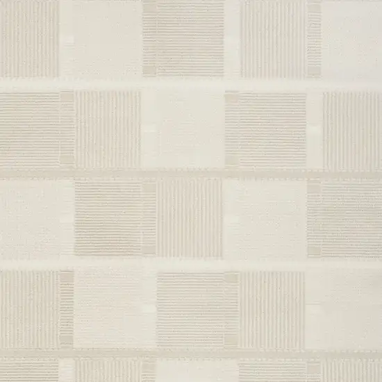 Beige Geometric Power Loom Area Rug Photo 7