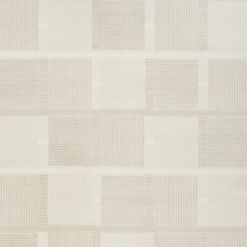 Beige Geometric Power Loom Area Rug Photo 7