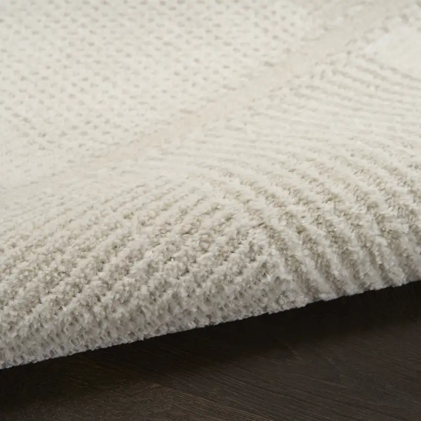 Beige Geometric Power Loom Area Rug Photo 8