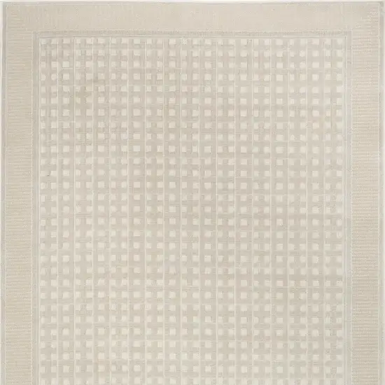 Beige Geometric Power Loom Area Rug Photo 4