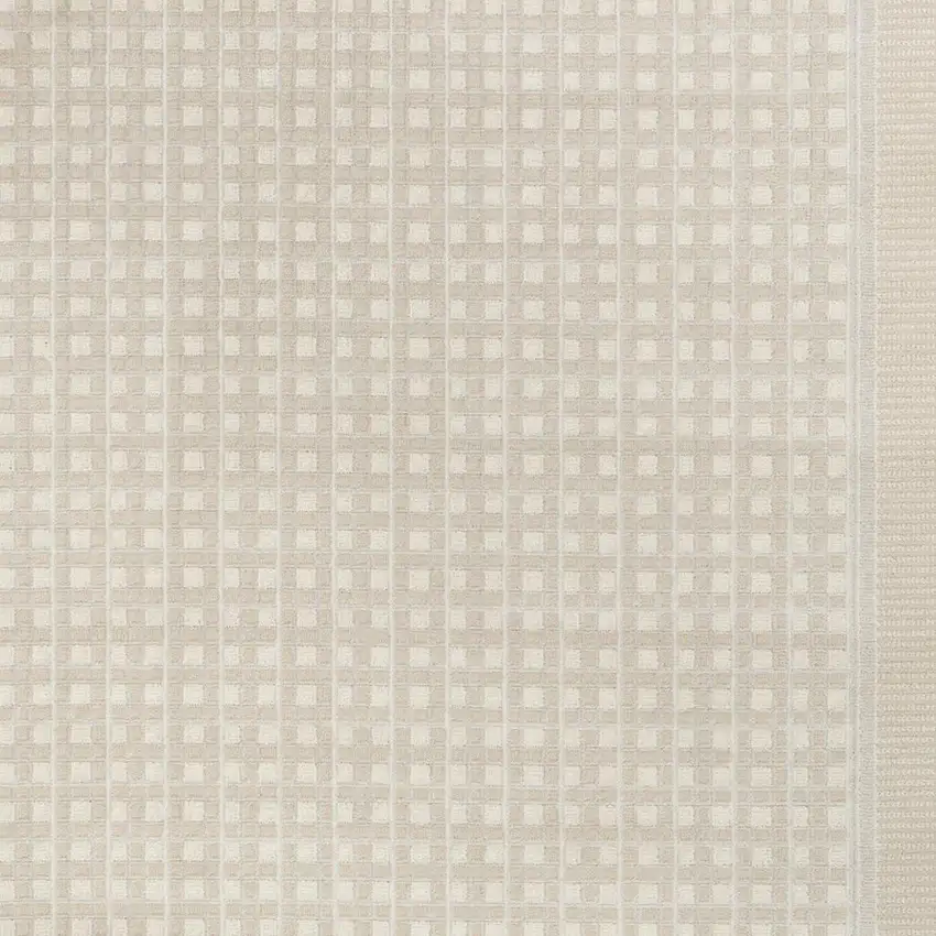 Beige Geometric Power Loom Area Rug Photo 3