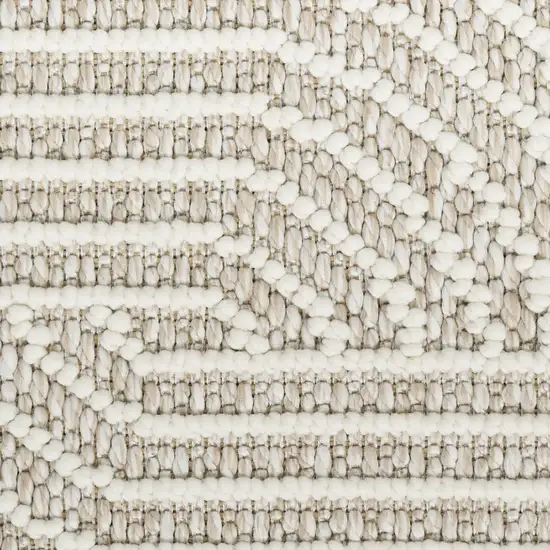 Beige Geometric Power Loom Area Rug Photo 9
