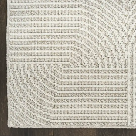 Beige Geometric Power Loom Area Rug Photo 9