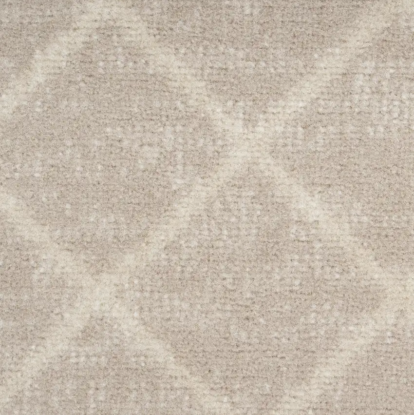 Beige Geometric Power Loom Area Rug Photo 2