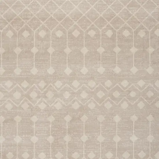 Beige Geometric Power Loom Area Rug Photo 6