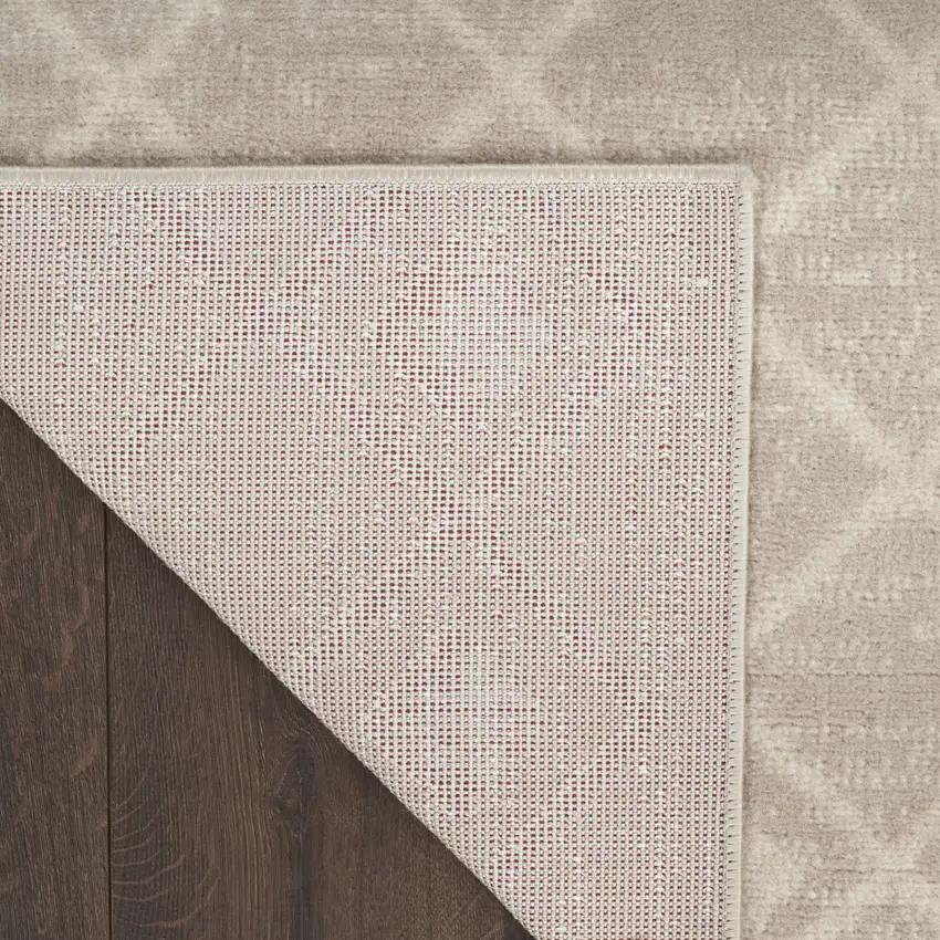 Beige Geometric Power Loom Area Rug Photo 8