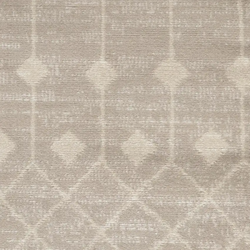 Beige Geometric Power Loom Area Rug Photo 9