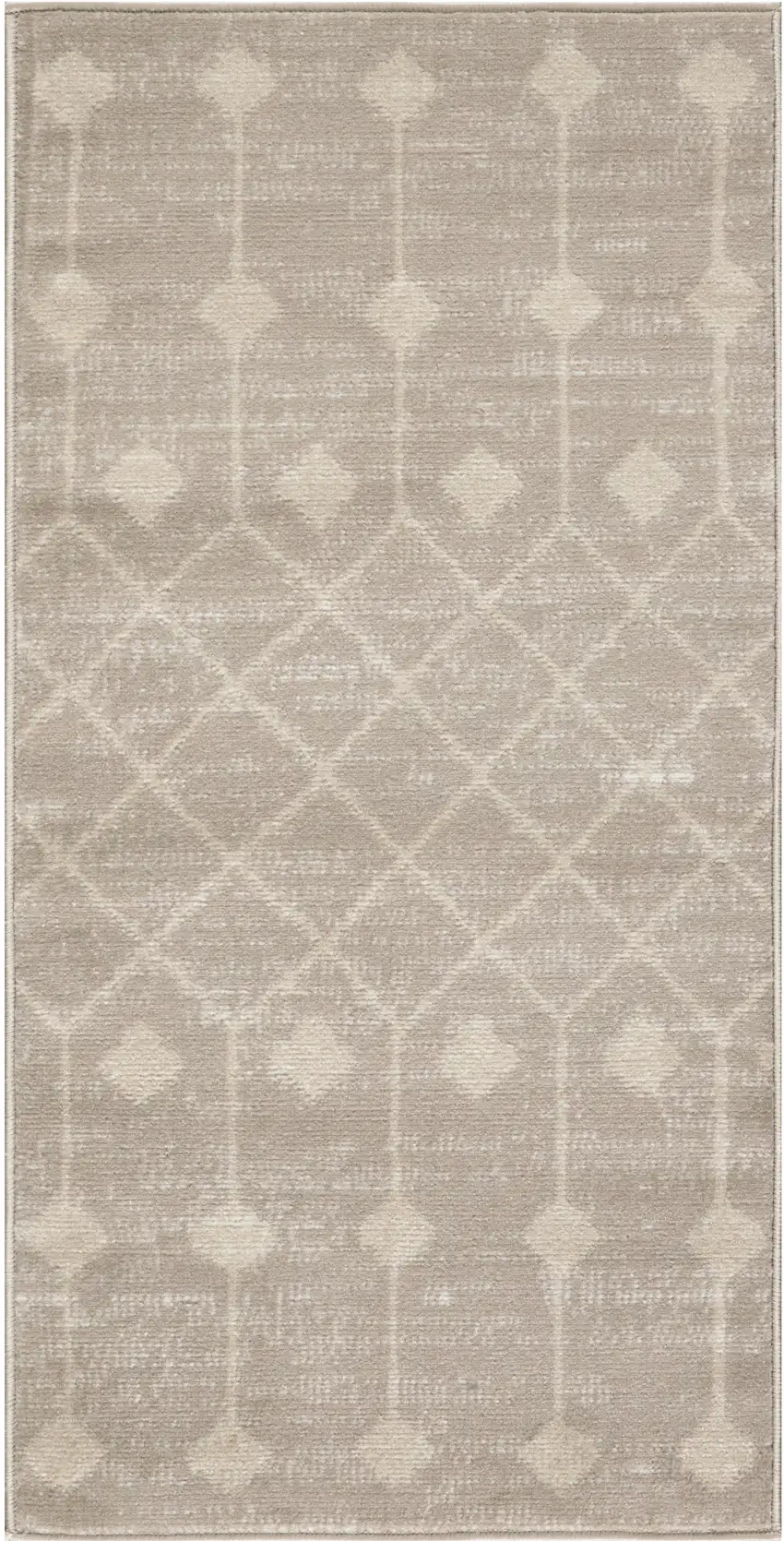 Beige Geometric Power Loom Area Rug Photo 4