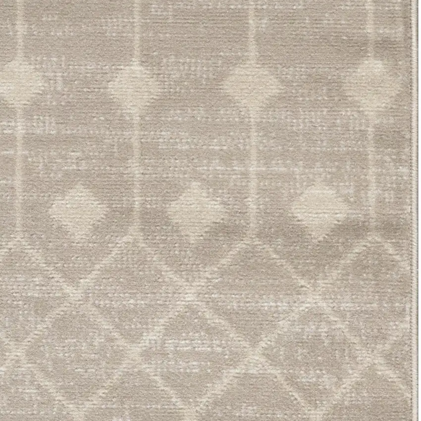 Beige Geometric Power Loom Area Rug Photo 7
