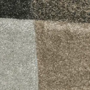 Photo of Beige Geometric Power Loom Stain Resistant Area Rug