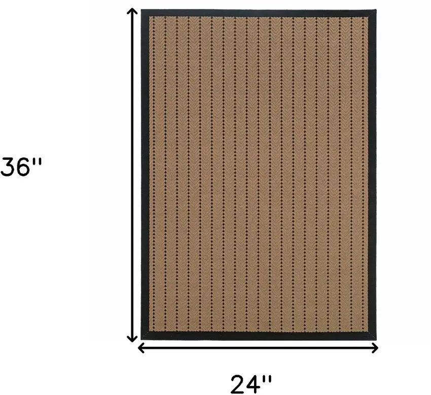 Beige Geometric Stain Resistant Indoor Outdoor Area Rug Photo 4