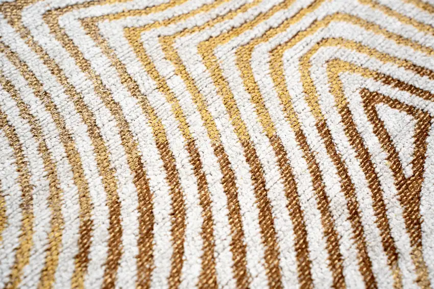 Beige Gold And Brown Geometric Washable Area Rug With UV Protection Photo 6