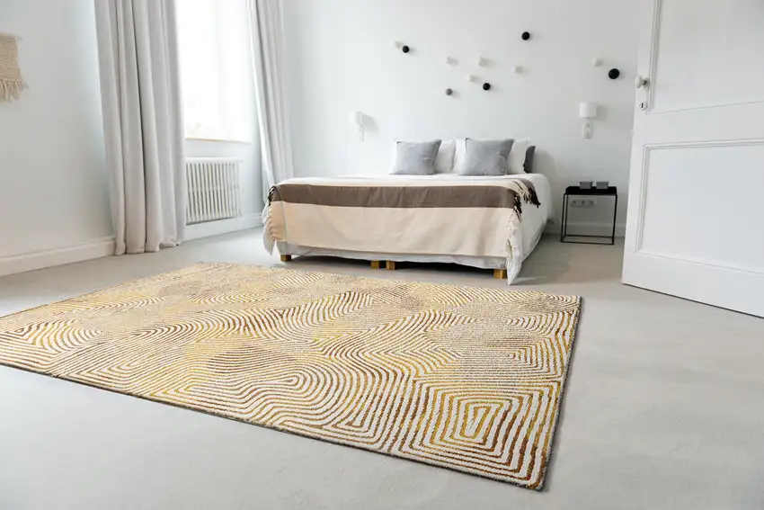 Beige Gold And Brown Geometric Washable Area Rug With UV Protection Photo 5