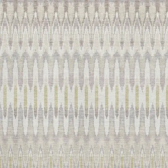 Beige Gold And Gray Southwestern Washable Area Rug With UV Protection Photo 3