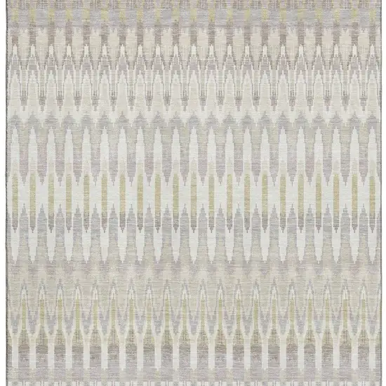 Beige Gold And Gray Southwestern Washable Area Rug With UV Protection Photo 3
