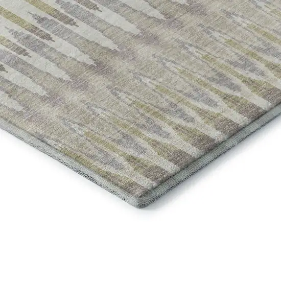 Beige Gold And Gray Southwestern Washable Area Rug With UV Protection Photo 8