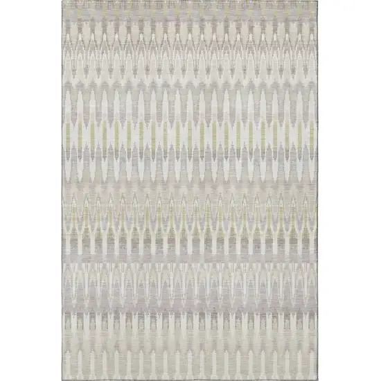 Beige Gold And Gray Southwestern Washable Area Rug With UV Protection Photo 4