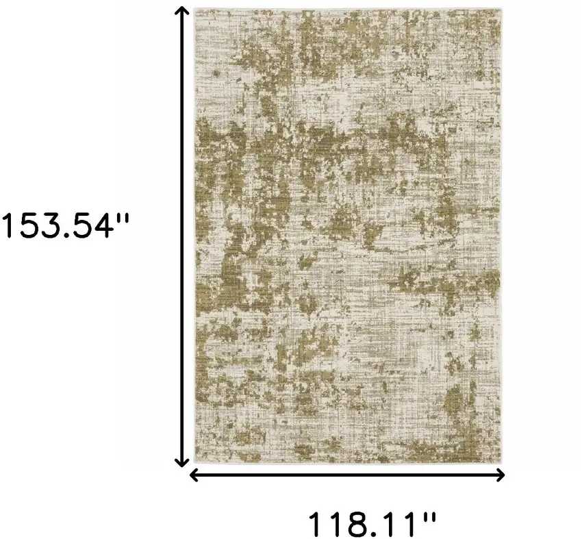Beige Gold And Grey Abstract Power Loom Stain Resistant Area Rug Photo 10