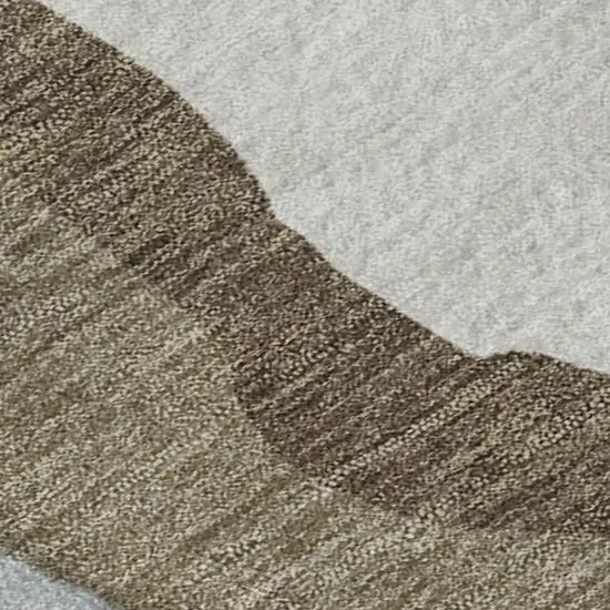 Beige Gold And Taupe Abstract Washable Area Rug With UV Protection Photo 7