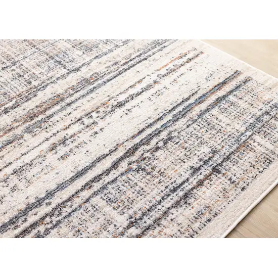 Beige Gray And Brown Abstract Area Rug Photo 7