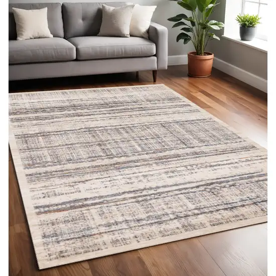 Beige Gray And Brown Abstract Area Rug Photo 1