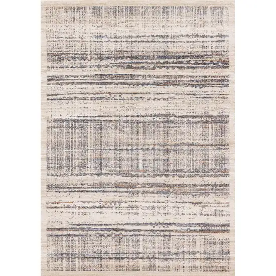 Beige Gray And Brown Abstract Area Rug Photo 4