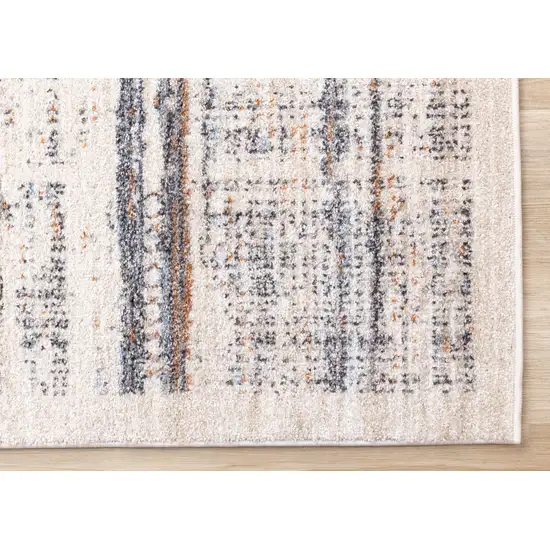 Beige Gray And Brown Abstract Area Rug Photo 7