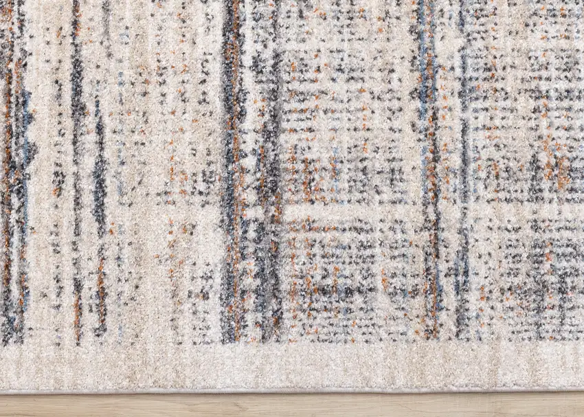 Beige Gray And Brown Abstract Area Rug Photo 9