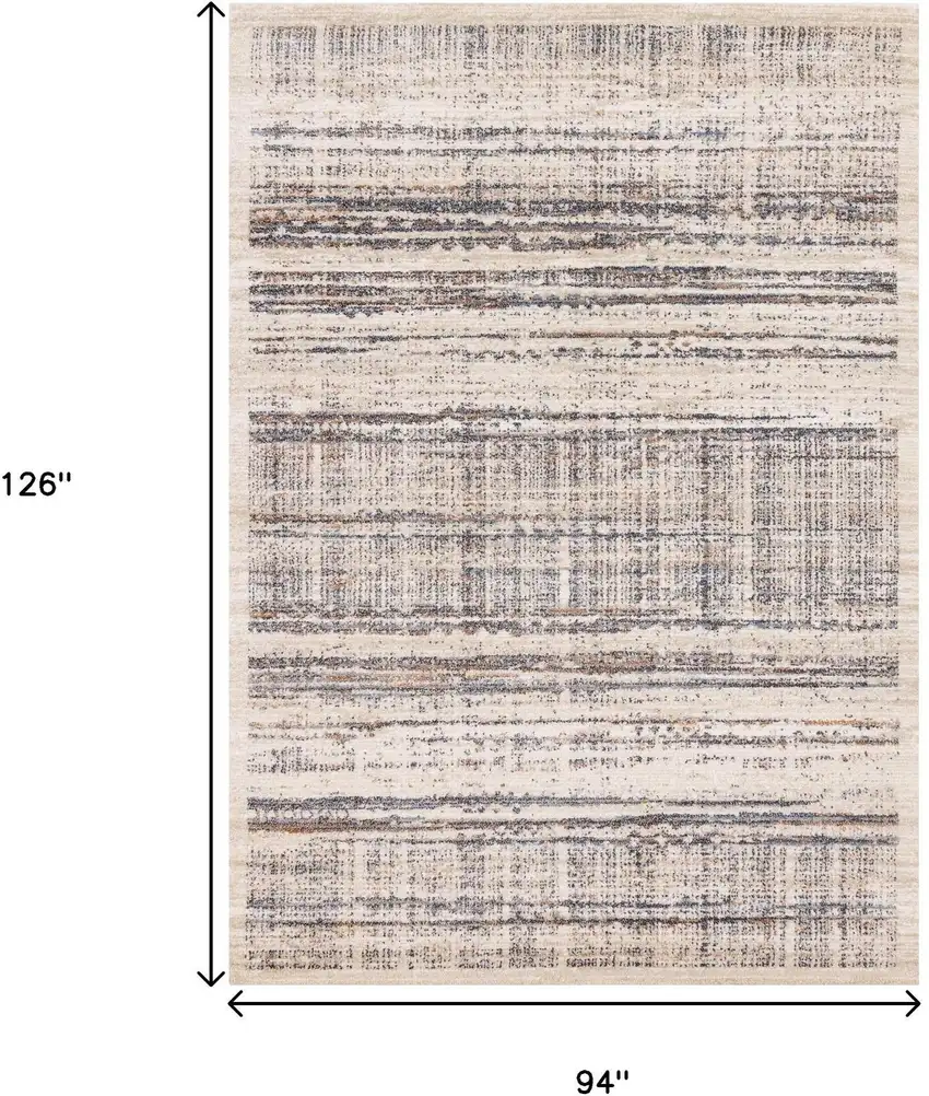 Beige Gray And Brown Abstract Area Rug Photo 3