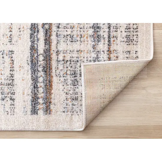 Beige Gray And Brown Abstract Area Rug Photo 8