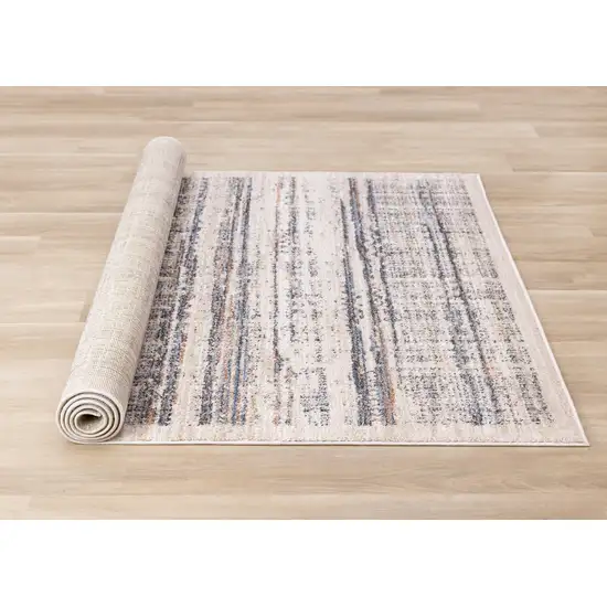 Beige Gray And Brown Abstract Area Rug Photo 9