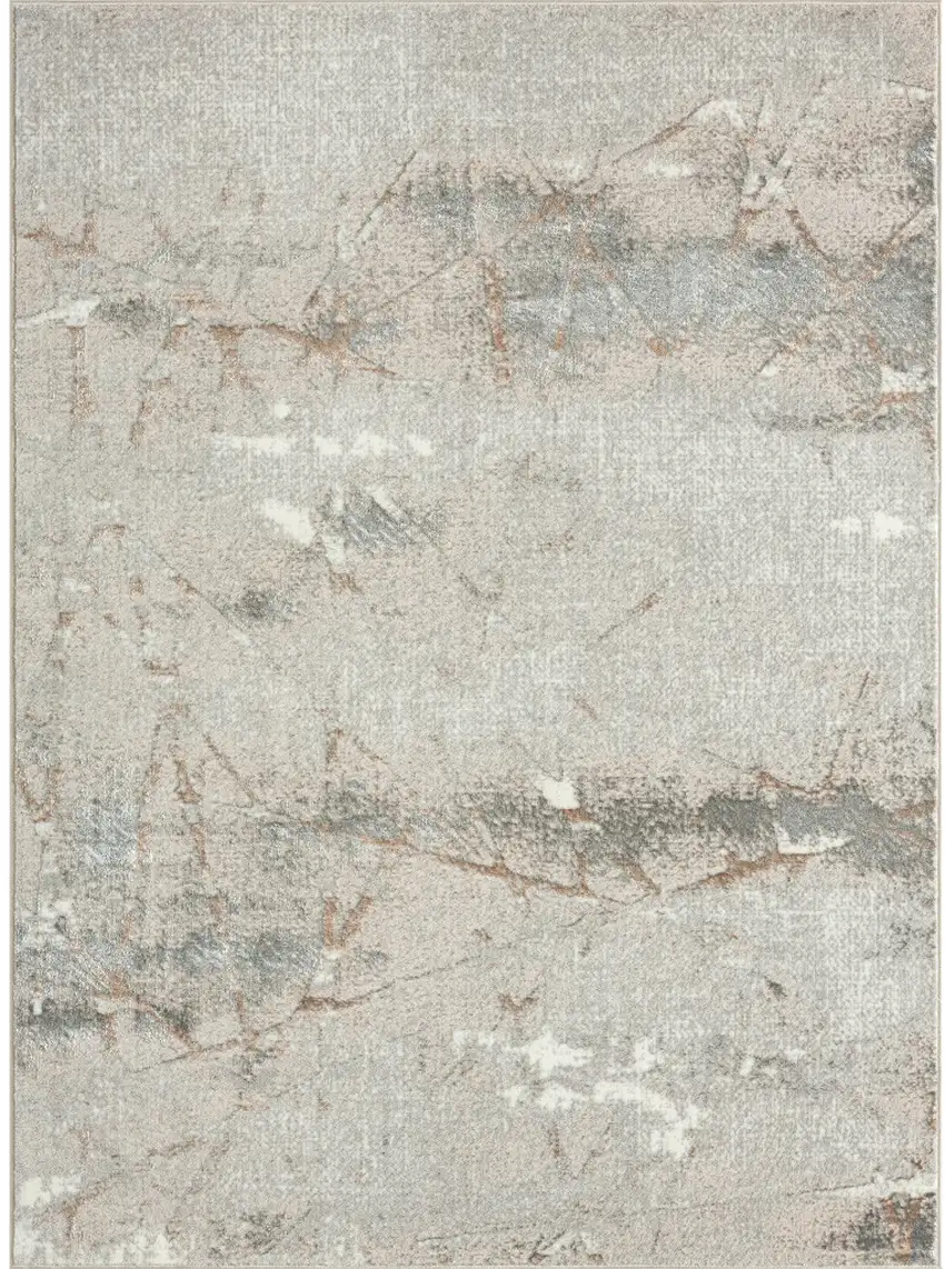 Beige Gray And Brown Abstract Area Rug Photo 1