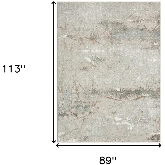 Beige Gray And Brown Abstract Area Rug Photo 7
