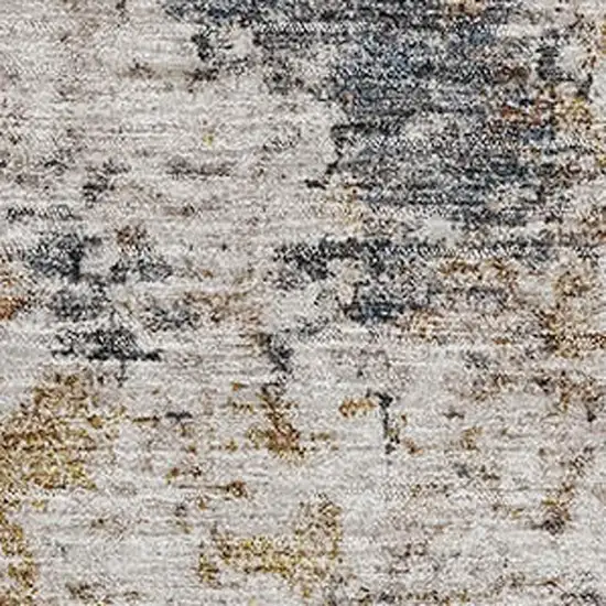 Beige Gray And Copper Abstract Washable Area Rug With UV Protection Photo 4