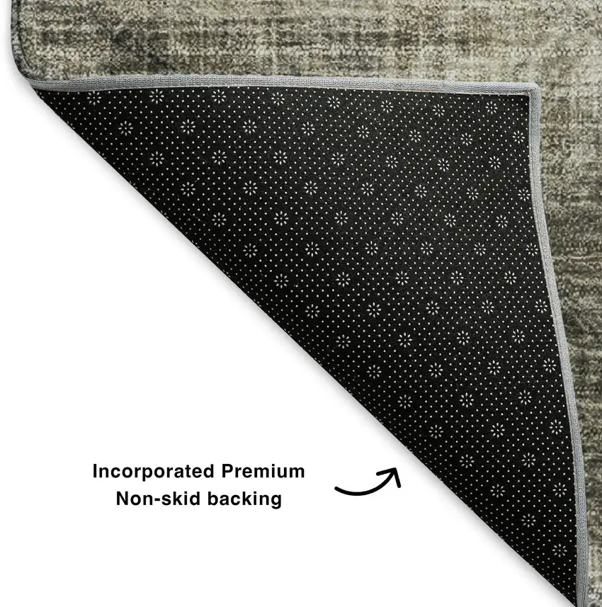 Beige Gray And Ivory Abstract Washable Area Rug With UV Protection Photo 6