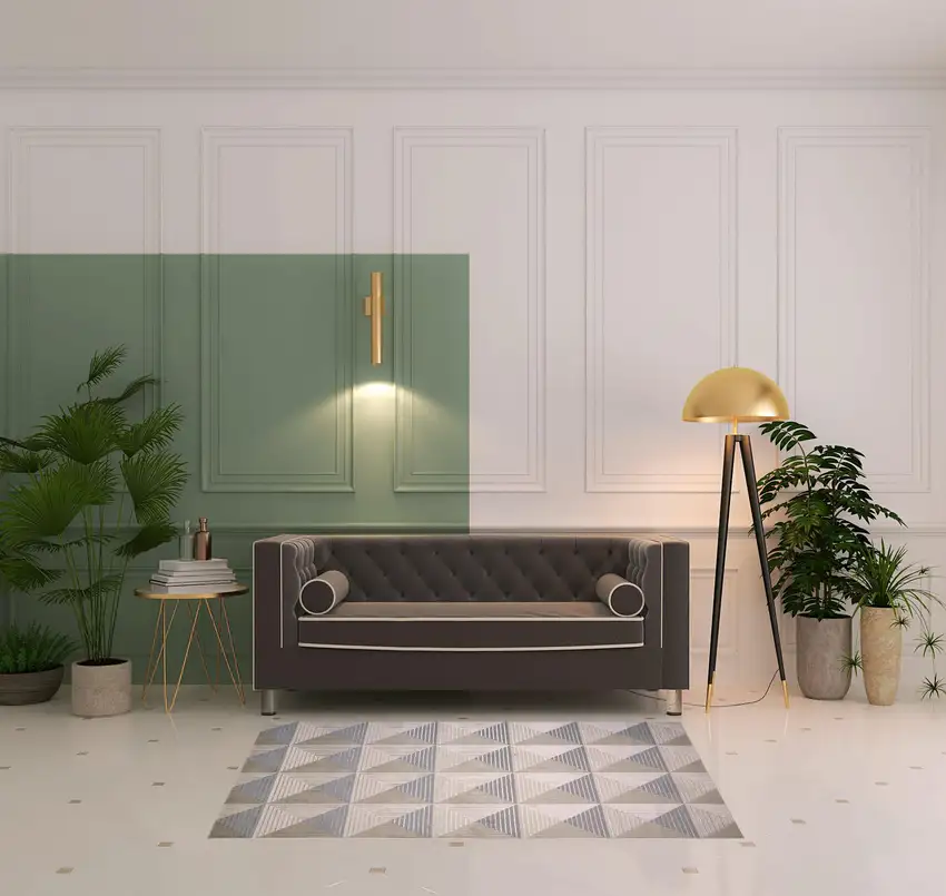 Beige Gray And Ivory Geometric Area Rug Photo 2