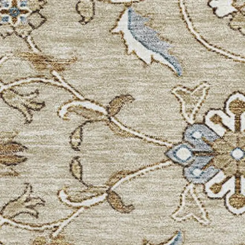 Beige Gray And Ivory Moroccan Washable Area Rug With UV Protection Photo 2